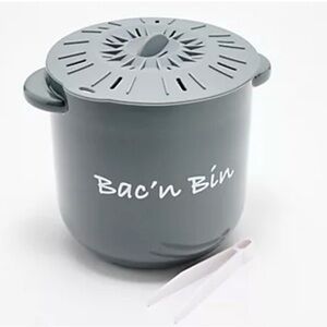 Bac’N Bin Ceramic Bacon Cooker by Chefologist DARK GREY New in Box